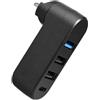 AYHYHLJZJ Hub USB 3.0 a 4 porte con spina girevole (90°/180°) e 3 USB e 1 porta USB-C, hub mini USB con laptop, per PC, MacBook, auto, distributore portatile per trasferimento dati