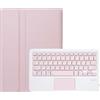 Generic kuaijiexiaopu Cover con tastiera touch staccabile, custodia protettiva in pelle flip compatibile con Lenovo M10 3a generazione da 10,1 pollici TB-328FU(Rose)