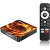 GREVA Android 14.0 TV Box 4K@60FPS Android Box 4G RAM 32G ROM RK3528 HD 8K UHD Smart TV Box Multimediale in Streaming Player 2,4 GHz 5,0GHz Doppio WiFi6 HDR10 BT5 10/100M LAN Enternet Telecomando Bluetooth