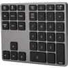 RASTKY KeyPad Numerico Wireless BT308 35 Keyshin Keyboard5.0 RechableKeyboard - Compatibile con WIT e Mac (Grigio ferro)