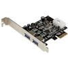 StarTech.com Adattatore scheda SuperSpeed USB 3.0 con 2 porte PCI Express (PCIe) con UASP - Alimentazione LP4