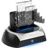 Reagle Docking Station Compatibil cu HDD și SSD SATA 2.5 și 3.5 NVMe M.2 2230 2242 2260 2280 Adattatore alloggiamento USB 22TB Compatibil cu Windows MacOS Linux