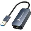 Reagle Adattatore Ethernet USB A a RJ45 2.5G 2500 Mbps Scheda di Rete LAN USB 3.2 Gen 1 in Alluminio con LED Plug and Play Wake on LAN Full Duplex per Windows Mac OS