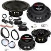 EvoTuning Kit 6 Casse Altoparlanti per Fiat Panda 3°Serie 312 dal 2012 Anteriori e Posteriori Set 2 woofer 165 2 tweeter 2 Coassiali 13cm+4 Anelli Cavi Adattatori compatibile con Renegade Rx6.2c+Rx52