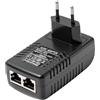 AceSupever POE Injector - Alimentatore di rete Ethernet, 48 V, 0,5 A, per telefoni IP, fotocamere, APs, montaggio a parete, con tripla protezione, spina UE