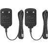 Security-01 Confezione da 2 adattatori DC 6 V, 2 A, 1000 mA. Connettore 5,5 mm x 2,1 mm
