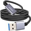 pawpoem Cavo USB A a USB C 1,5 m, Adattatore USB A Maschio a Type-C Femmina 10Gbps, Cavo USB Maschio Femmina, Prolunga Cavo USB Robusta per Smartphone, Laptop, Tablet, Auto, Cuffie