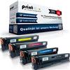 Print-Klex 4 cartucce di ricambio Print-Klex compatibili con HP Color Laserjet Pro MFP M 282 nw Color Laserjet Pro MFP M 283 cdw W2210X W2211X W2213X W2212X senza chip Nero Blu Rosso Giallo Office Pro Serie