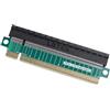 ELFJMZP PCIe 5.0 X16 Extender Riser Card - Ultra Slim 3cm Height, 10cm Length, 4-Layer Gold-Plated PCB, Reinforced Black Slot with Dust Cover, for GPU/Mining/AI Computing Card