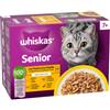 Whiskas 7+ Pollame Selezione in gelatina cibo umido per gatti multipack (bustine 85 g) 4 confezioni (48 x 85 g)