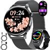 LIGE Smartwatch Donna 7,9mm Ultrafino 1,32" AMOLED Chiamate Bluetooth per Android iOS Orologio Intelligente Elegante Multisport Fitness,Monitor Frequenza Cardiaca e Sonno,Ciclo Mestrual,Grigio
