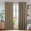 Deconovo Tende Oscuranti Termiche con Nastro a Matita - 2 Stili di Montaggio, Set di 2 Tende Moderne Isolanti per Camera da Letto e Soggiorno, 140x138 CM, Taupe