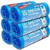 RMove Sacchi Rifiuti 50x75cm con maniglie 6 Rotoli da 15 Sacchi Blu