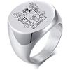 Vnox Stemma Personalizzato per la Famiglia/Logo/Emblema Nazionale/Anello con Sigillo Anello in Acciaio Inossidabile per Uomo
