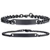 Vnox Incisione Personalizzata Coppia Bracciali Bracciali Sorella Bracciali Famiglia Regalo San Valentino