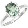 SILVERTROVE in Ametista verde pietra preziosa per Anello placcato argento Uomo e donna gioielli fatti a mano di tutte le taglie CRG1255AL_65 (20.7)