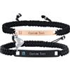 VNOX Bracciali Personalizzati Inciso Coppia BFF Fratello Sorelle Famiglia, 7 inch, Acciaio Inossidabile