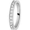 Morellato Anello da donna, collezione Love Rings in acciaio inox e cristalli, SNA41, Única, Metallo, Nessuna pietra preziosa