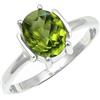 SILVERTROVE Peridoto pietra preziosa per Anello placcato argento Uomo e donna in gioiello fatto a mano CRG1255AJ_70 (22.3)
