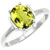 SILVERTROVE Quarzo limone coltivato in laboratorio pietra preziosa per Anello placcato argento Uomo e donna gioielli di tutte le taglie CRG1255BA_48 (15.3)
