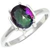 SILVERTROVE in Topazio mistico pietra preziosa per Anello placcato argento Uomo e donna gioielli fatti a mano di tutte le taglie CRG1255AG_48 (15.3)