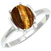 SILVERTROVE Occhio di tigre pietra preziosa per Anello placcato argento Uomo e donna in gioiello fatto a mano CRG1255CC_58 (18.5)