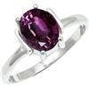SILVERTROVE Rodolite coltivato in laboratorio pietra preziosa per Anello placcato argento Uomo e donna gioielli di tutte le taglie CRG1255AW_64 (20.4)