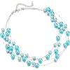 FULU AUTUMN Collana Stratificata con Perle, Collana Girocollo con Perline in Argento, Fatta a Mano, Stile Boho, Collana Costume con Dichiarazione, Gioielli alla Moda, Regali per Donne, Perla, Non