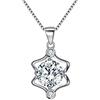 EVER FAITH Collana Argento 925,EVER FAITH Zircone Oroscopo Zodiaco 12 Costellazione Gemelli Pendente Trasparente