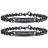 VNOX 7mm Braccialetti Personalizzabili 2 Pezzi Braccialetti di Collegamento Coppia Braccialetti Personalizzati Incisi per Coppia Braccialetti Della Famiglia Braccialetti Della Sorella del Fratello BFF