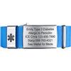 VNOX Bracciali di allerta medica per uomo donna braccialetti personalizzati sport medico ID, 7.09 inches, Acciaio inossidabile, Senza pietre preziose
