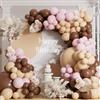 AULE Kit Arco Palloncini Marroni: 155 Pezzi Ghirlanda di Palloncini per Feste Palloncino in Lattice per Elio Decorazioni per Laurea Anniversario Matrimonio e Compleanno