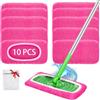 Loveco 10 panni asciutti per pavimenti Swiffer bagnati, in microfibra, lavabili e bagnati, per Swiffer, rosa bagnato/secco, per pulire rapidamente le macchie (senza lavapavimento)