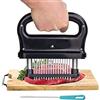 Leikurvo Batticarne: Steaker affettatrice per carne, batticarne in acciaio inox con 48 lame e spazzola per la pulizia, utensile da cucina per pollo maiale, carne di manzo
