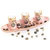Logbuch-Verlag Candeline rosa oro cuore decorazione 39 cm decorazione da tavolo compleanno matrimonio Natale regalo