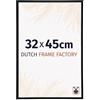 Dutch Frame Factory - Cornice 32x45 cm - Nero Lucente - Cornice per foto in Plastica con vetro plastico Antiriflesso - Cornice portafoto 32x45 cm - Angers