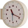 KESOTO Orologio da Parete Angolare, Decorazione per La Casa, Bifacciale, Artigianale, Robusto, Opera d'Arte Unica (Bianco)