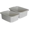 START Kit 2 pezzi Machiavelli catino rettangolare grigio. Bacinella in plastica di capacità 10L. Vaschetta multiuso misure 42 x 31 x 15,5 cm