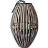 Cosma HO806043-GREY - Lanterna Violette in Vetro e Vimini Grigio