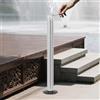 GIDRLL - Posacenere da Terra per Esterni, Portacenere Verticale in Acciaio Inox per Pub, Hotel, Ristorante, Giardino, Ufficio, Terrazza, 17x92 cm