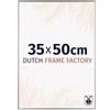 Dutch Frame Factory - Cornice 35x50 cm - Argento Lucente - Cornice per foto in Plastica con vetro plastico Antiriflesso - Cornice portafoto 35x50 cm - Easy