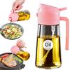 YARRAMATE Spruzzino Olio 2 in 1 per Friggitrice Aria 470 ml (Rosa) | Dosatore bottiglia e oliera spray da cucina, nebulizzatore per alimenti, accessori spruzzatore, rosa