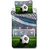 BrandMac Calcio Goal Copripiumino Singolo 140x200 + Federa 65x65 100% Cotone Regalo