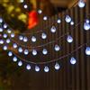 Mateju Catena Luminosa Esterno Solare Giardino, Impermeabile Lampade Solari Da Giardino Gazebo LED Lampadine Esterno Filo Decorative per Patio, Terrazzo, Tenda, Classico (Bianco,7M/50LED)