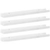 vidaXL Mensole da Parete 4 pz Bianco Lucido 60x9x3 cm