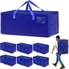Ecofocet Set da 6 Borse da trasloco extra large,Scatole trasloco con cinghie per zaino, zip e manici resistenti, Borsa Portaoggetti Grande in Poliestere, impermeabili Borsa di stoccaggi per piumoni, vestiti