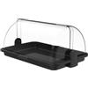 Biesse - Vetrinetta Espositiva per Alimenti Media Singola in Plastica (Nero)