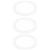 PATIKIL 3,31 ID 4,33 OD Zoccolo cerchio per Incassi Luce, 3pz Lucido Bianco Zoccolo Rifinitura cerchio Illuminazione Apparecchi per Soffitto Parete Incassi Lattina Faretto Incasso