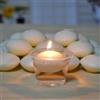 MplehDa Set di 38 candele galleggianti in cera bianca - Candele galleggianti e impermeabili per scaldavivande - Per San Valentino, Natale, matrimonio, cena (Bianco)
