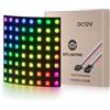BTF-LIGHTING WS2815 RGB Individually Addressable Pannello a Matrice LED 8x8 64 Pixel Doppio Segnale FPCB Flessibile Programmabile DC12V per Immagini Video, Compatibile con SP107E, K-1000C, ecc.